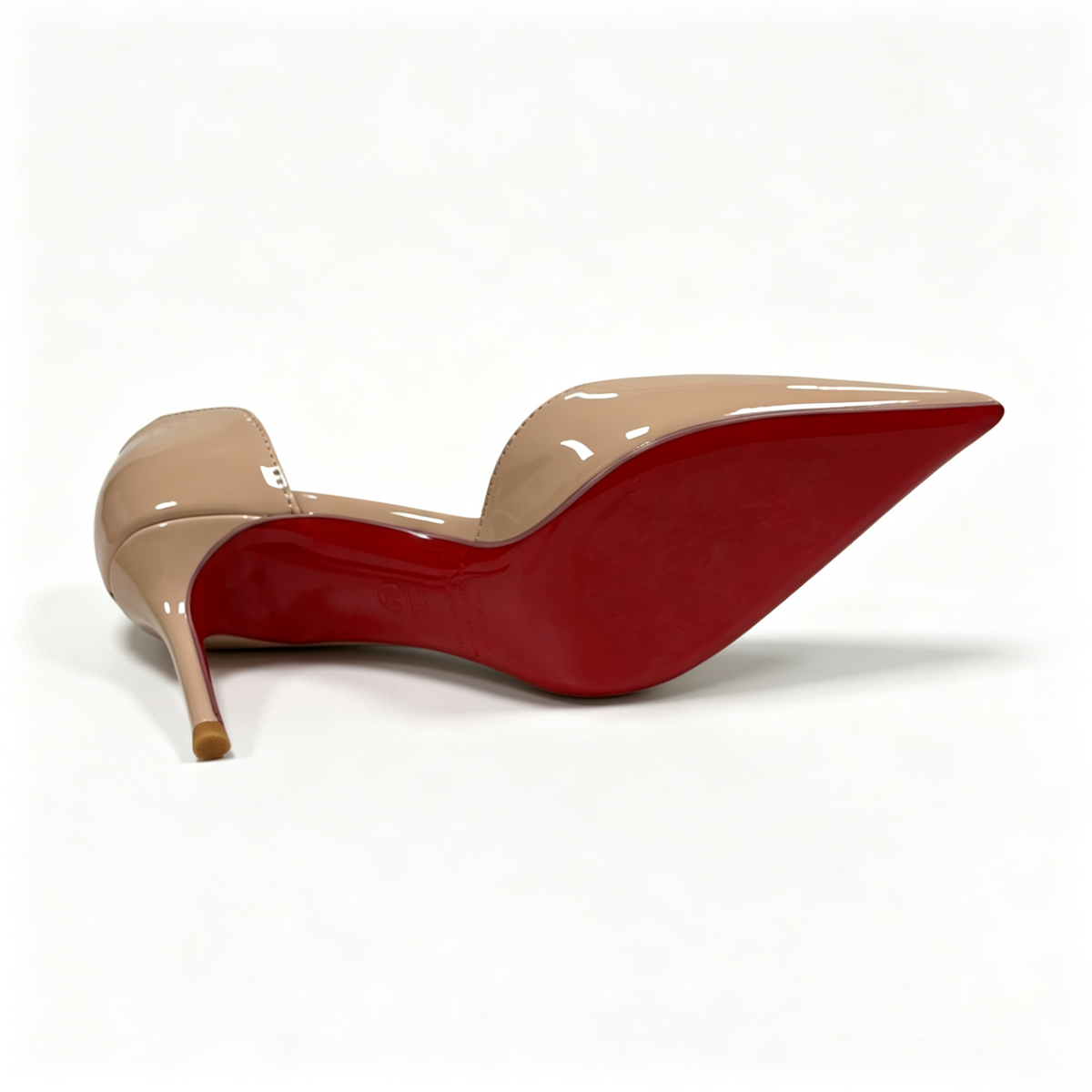Valentina nude pump red outsole view