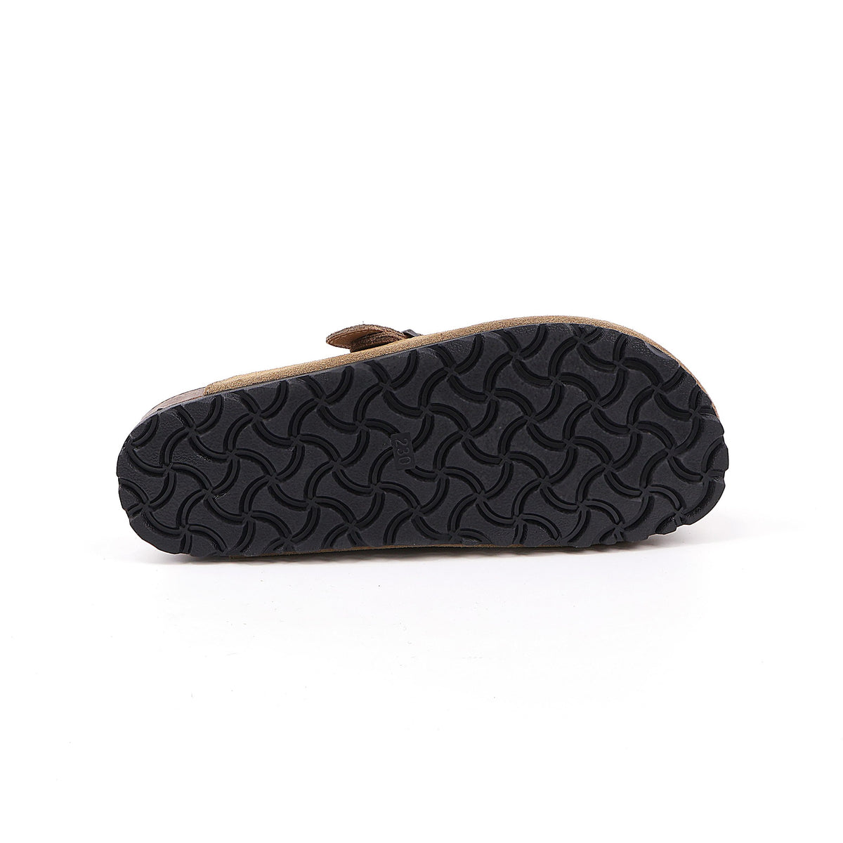 Deep Khaki buckle suede clogs - outsole view