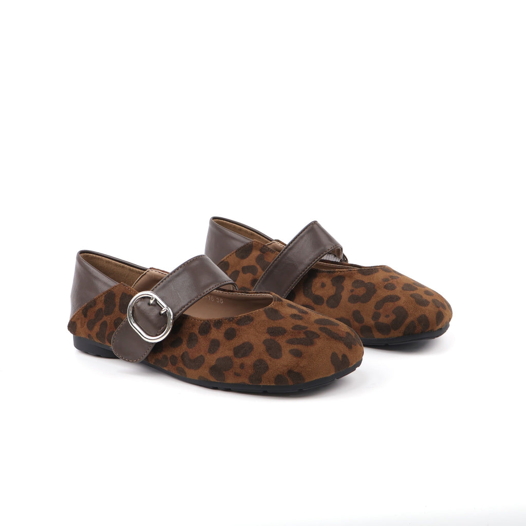 Leopard Black Mary Jane flats alternate angle