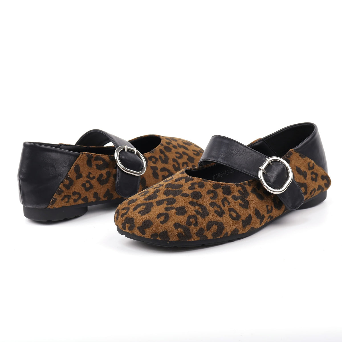 Leopard Brown Mary Jane flats outsole