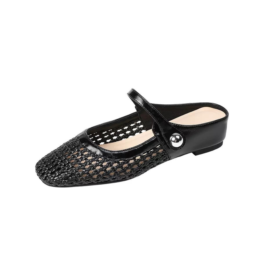 Elowen Square-Toe Woven Flats