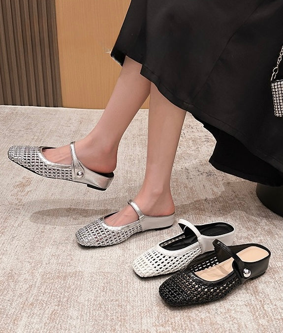 Silver Elowen woven flats with color assortment