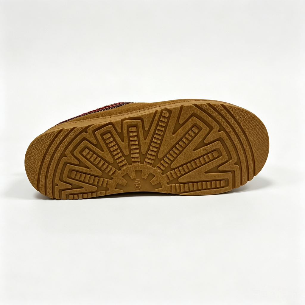 Hazel brown platform clog, outsole view