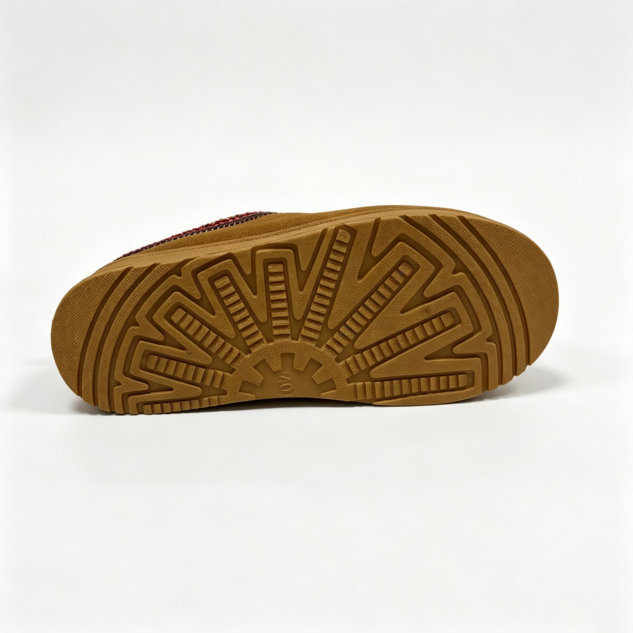 Hazel brown platform clog, outsole view