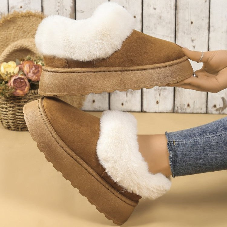 Women’s faux-fur-trimmed platform snow boots lifestyle view