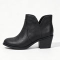 Willa embroidered Western ankle boots in black, front product view